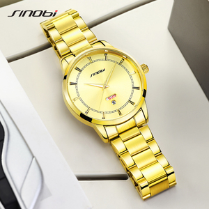 Montres <span class=keywords><strong>de</strong></span> luxe pour couple SINOBI, montres-bracelets à quartz pour homme et femme, bracelet en acier inoxydable, étanches, Relogio, prêtes à être expédiées - Product Image 4
