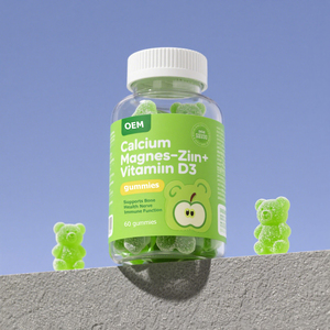 Gomitas de Calcio, <span class=keywords><strong>Magnesio</strong></span>, <span class=keywords><strong>Zinc</strong></span> <span class=keywords><strong>y</strong></span> Vitamina D3 que Favorecen la Salud Ósea, la Función Nerviosa e Inmunológica para Adultos <span class=keywords><strong>y</strong></span> Niños - Product Image 1