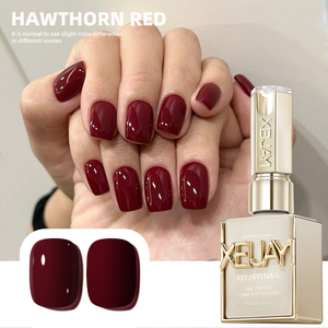 XEIJAYI Rouge Profond 15ml Gel Ongles Semi-Permanent pour Réparation et Couverture des Ongles, <span class=keywords><strong>Vernis</strong></span> UV Mixte pour Nail Art - Product Image 5