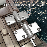 Nouvelle Charnière en Acier Inoxydable 316 de 90*38mm pour Yacht, Épaissie et Polie, pour la Rénovation/Mise à Niveau des Accessoires de Quincaillerie Navale et de Yacht