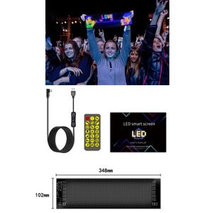 Panneau matriciel de couleurs RGB IPixel 2064, programmable par application, texte et images DIY, affichage LED pour voiture, signalisation lumineuse USB pour publicité sur les voitures - Product Image 4