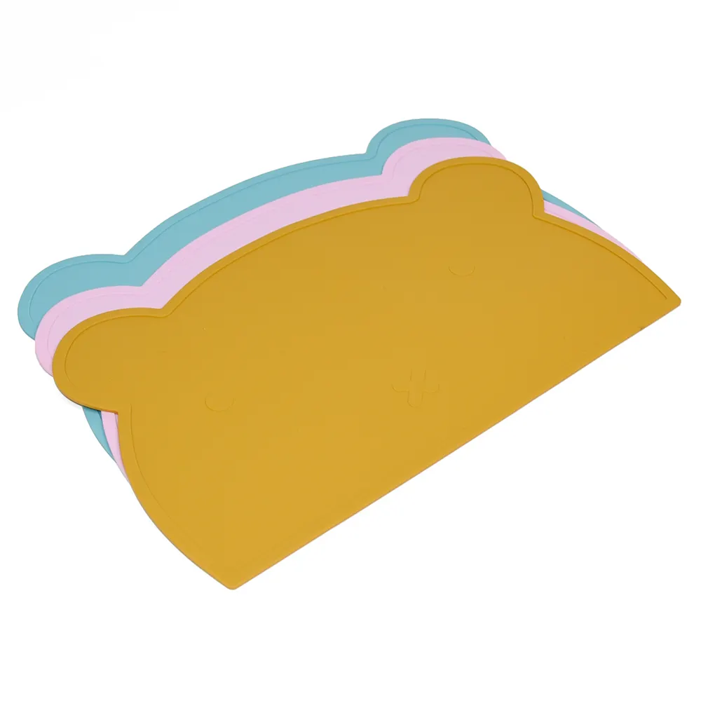 100% Food Grade Silicone Placemat Waterproof Placemat Silicone Foldable Kids Placemat Silicone