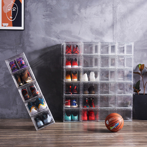<span class=keywords><strong>Scatola</strong></span> Portascarpe in Plastica Acrilica Impilabile, Organizzatore <span class=keywords><strong>per</strong></span> Sneaker Trasparente con Apertura Frontale Magnetica - Product Image 6