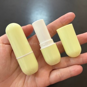 Tube de baume à lèvres ovale jaune ISMAN 3,5g, étiquette privée, logo personnalisé, emballage cosmétique en plastique PP, conteneur en vrac pour la vente en gros - Product Image 4