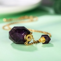 Pendentif de luxe en pierre naturelle, diffuseur d'huiles essentielles, flacon de parfum, collier, bijoux