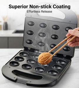 Mini Piastra Elettrica per <span class=keywords><strong>Waffle</strong></span> WndSeven con 12 Fori e Piastre Antiaderenti per Uso Domestico - Product Image 4