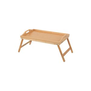 Bamboo folding <b>table</b>, large tray, bedside breakfast <b>table</b> <b>with</b> <b>legs</b> and double handles, hot-selling item for cross-border - Product Image 5