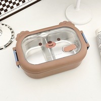 Boîte à lunch isotherme en acier inoxydable pour étudiants et employés de bureau, avec compartiments, idéale pour les pique-niques