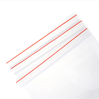 Stock refermable LDPE sac à fermeture éclair en plastique transparent poignée épaissie joint PE clair fermeture éclair sacs d'emballage pour sucettes