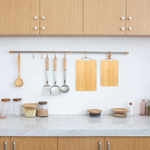 Vente en gros de planche à découper en charcuterie de bambou écologique gravée sur mesure poignée en acier inoxydable bloc à découper lavable au lave-vaisselle - Product Image 3