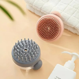 Cepillo de peine para champú, cepillo de pelo con infusión de líquido, masajeador de limpieza de cabeza, masajeador de cuero cabelludo para Baño de mascotas, cepillo exfoliante corporal multifuncional - Product Image 1