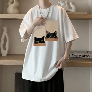 T-shirt décontracté <span class=keywords><strong>chic</strong></span> à manches courtes avec ourlet incurvé - un choix élégant pour les couples et les jeunes, conçu pour le confort - Product Image 5