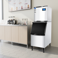 Machine à glaçons commerciale à prix d'usine 234/273/342/399 LB/24H, refroidissement par eau, capacité de stockage de 150 kg pour restaurants et bars