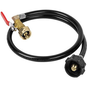 Brass Gas Hose Adapter Qcc Connector 1 Lb To 20 Lb Propane Tank Camping <b>Stove</b> Fuel Line Conversion Kit - Product Image 2