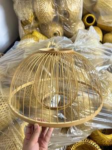 Bamboo <b>Toothpick</b> Bowl Lantern Natural Woven Hanging Light Handmade Bamboo Pendant Lamp OEM Supplier Vietnam - Product Image 5
