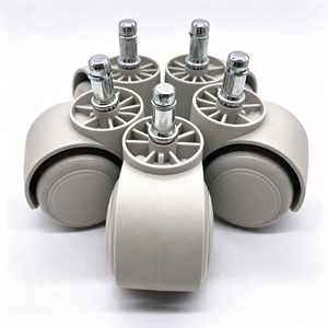 Roulettes silencieuses en polyuréthane PU 20 dB, moins bruyantes que les roulettes en nylon, mouvement silencieux, roulettes pour meubles avec frein, meilleure offre - Product Image 5