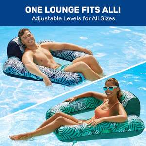 Flotador Inflable Premium para Piscina con Reposacabezas, Tela Ultra Suave y Refrescante, Tumbona Ajustable para Adultos - Product Image 4