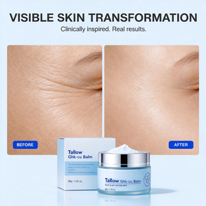 Baume au tallow GHK Cu, tripeptide de cuivre, 1 panthénol, hyaluronate de sodium, hydratation toute la journée, baume lissant pour la peau - Product Image 5
