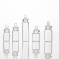 Ventes en gros de flacons en verre transparent de 4 ml à 30 ml avec compte-gouttes et bouchon en liège pour l'emballage d'huiles parfumées