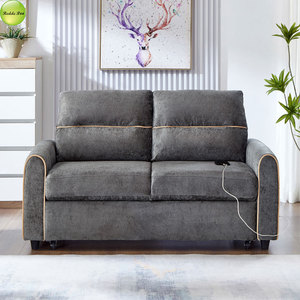 Canapé convertible moderne <span class=keywords><strong>2</strong></span> places pour salon, canapé-<span class=keywords><strong>lit</strong></span> avec charge USB, meubles de maison, canapé-<span class=keywords><strong>lit</strong></span> pliable 18691 - Product Image 2