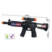 Pistolet clignotant M16, jouet à piles, pistolet clignotant électrique avec son pour garçons