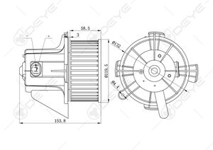 Moteur de soufflerie de climatisation haute efficacité et stable pour Peugeot 307 et Citroën <span class=keywords><strong>C4</strong></span> (référence 6441.S6) - Product Image 5