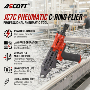 <span class=keywords><strong>Pince</strong></span> à agrafes pneumatique OEM personnalisable JC7C 24 mm pour agrafes en C, pistolet à agrafes pour sellerie, 130 agrafes en aluminium incluses - Product Image 3