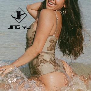 ชุดว่ายน้ำวันพีซลายฮาวายแบบเจาะรู สั่งทำได้ ปริมาณสั่งซื้อขั้นต่ำน้อย ผลิตจากโพลีเอสเตอร์คุณภาพสูง - Product Image 4