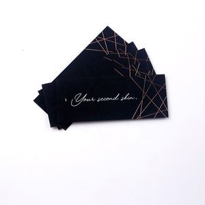 Conception personnalisée étiquette de prix étiquette volante de luxe en papier spécial <span class=keywords><strong>noir</strong></span>, étiquettes en tissu en <span class=keywords><strong>feutre</strong></span> d'estampage rose doré à chaud - Product Image 3