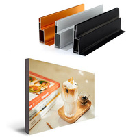 Kit de boîte à lumière LED souple avec cadre en aluminium, fixation par vis, support d'angle, panneau mural pour exposition