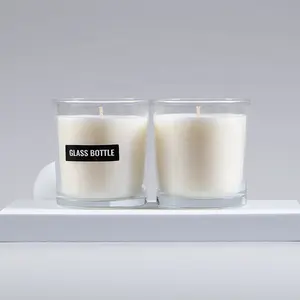 Jar cho nến làm xi lanh trong suốt sang trọng cổ điển rỗng Glass Candle cup