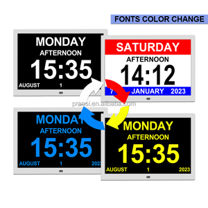 Pros 15 "calendrier numérique jour réveil démence horloge numérique analogique rappels médicaux télécommande personnes âgées <span class=keywords><strong>Alzheimer</strong></span> - Product Image 2