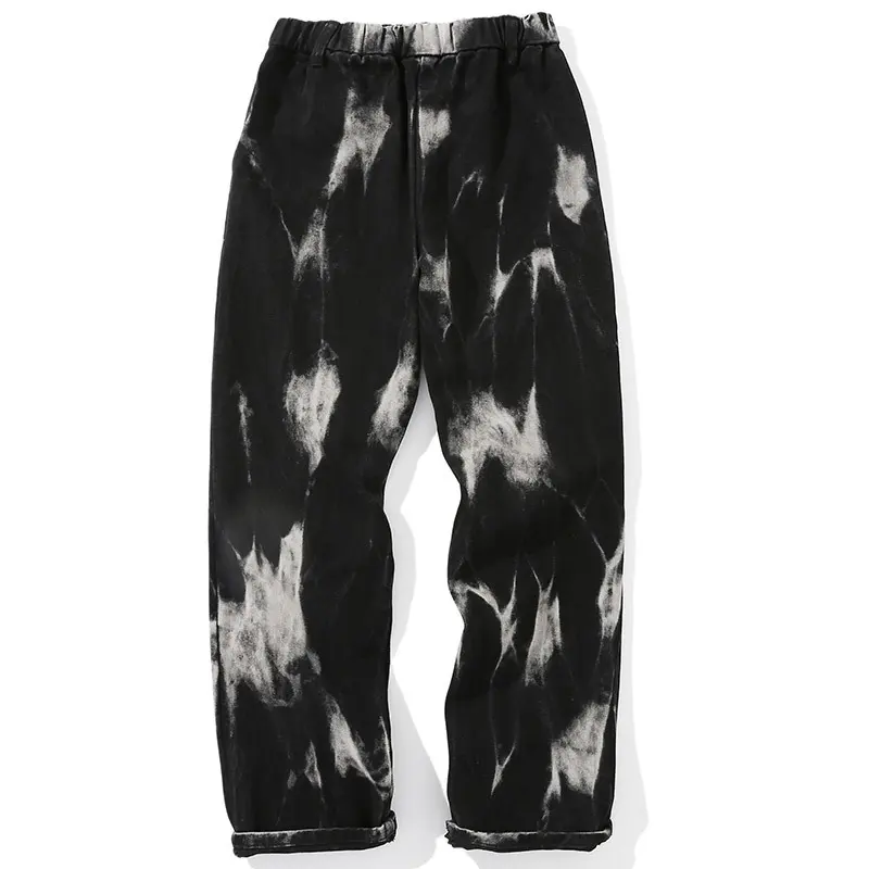Hip Hop Streetwear tie dye casual elastico elastico da lavoro quattro stagioni pantaloni da uomo a gamba larga