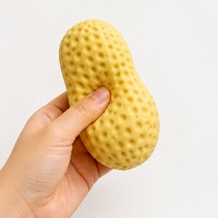 Balle anti-stress souple et moelleuse en forme de cacahuète, jouet à presser pour le bureau, décompression pour adultes, vente en gros, sensoriel