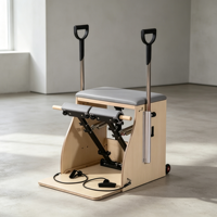 Chaise de Pilates Wunda en bois avec système à ressorts complet, chaise d'exercice Pilates pour salle de sport, studio, entraînement de la force du tronc, mise en forme du corps