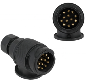 <span class=keywords><strong>Prise</strong></span> de remorque 13 broches 12V 13 broches <span class=keywords><strong>adaptateur</strong></span> de fil <span class=keywords><strong>électrique</strong></span> de <span class=keywords><strong>caravane</strong></span> de remorque convertisseur d'attelage de remorque pour connecteur de véhicule - Product Image 1