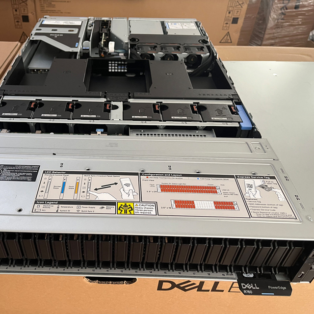 For PowerEdge R760 Rack Mounted Server (Xeon Gold 6426Y 2.4GHz * 2/32GB * 2/900GB * 2) in Stock