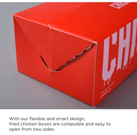Boîte à poulet frit écologique jetable avec des plis en papier artistique pour les frites et les plats à emporter