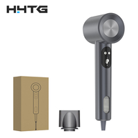 Vente en gros de sèche-cheveux LCD salon ionique avec 110000 tr/min haute vitesse sans balais 3 vitesses/4 températures ions négatifs pour hôtel usage domestique