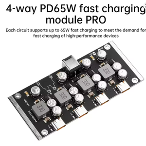 Módulo de Carga Rápida PD de 65W de 4 Vías, Tipo <span class=keywords><strong>PRO</strong></span>, PD3.0/2.0, QC3.0/2.0, FCP, <span class=keywords><strong>AFC</strong></span>, Placa de Carga Rápida, DC5.5*2.5/DC5.5*5.1 - Product Image 3