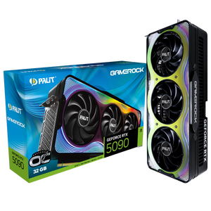 การ์ดจอ Palit RTX 5090 GameRock OC 32G GDDR7 PCI-E 5.0 28Gbps รุ่นใหม่ปี 2025 สำหรับเล่นเกมบนเดสก์ท็อป พร้อมพัดลมสามตัว รองรับ 4K AI - Product Image 5