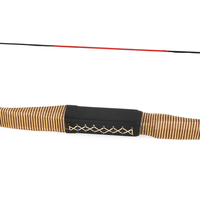 Arc Recurve Traditionnel Démontable 20-35lbs, Incréments de 5lbs, Branches en Époxy, Pointes en Hêtre, Arc de Tir à l'Arc Portable et Détachable