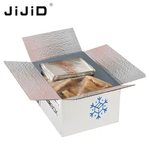 JiJiD 재활용 식품 포장 상자 골판지 알루미늄 판지 절연 상자 절연 식품 배달 상자