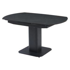 <span class=keywords><strong>Table</strong></span> à manger en céramique à rotation pivotante 360 avec 6 sièges Chaise de salle à manger fabriquée par un tabouret en métal avec un dessus en pierre frittée en céramique de 12mm - Product Image 2