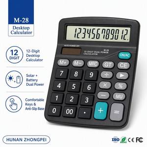 <span class=keywords><strong>Calculadora</strong></span> Básica M-28 de 12 Dígitos <span class=keywords><strong>con</strong></span> Pantalla Grande, Doble Alimentación Solar y por Batería, Función de Porcentaje y Raíz <span class=keywords><strong>Cuadrada</strong></span>, Ideal para Estudiantes y Promociones Escolares - Product Image 3