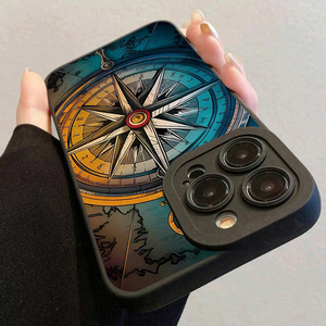 Funda de TPU de Alta Calidad a Prueba de Golpes con Patrón de Brújula y Tacto Suave para iPhone 17 16 Pro Max 14 13 12 11 - Product Image 3