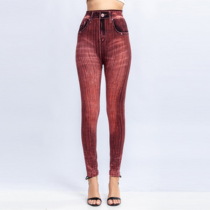 <span class=keywords><strong>Pantalones</strong></span> <span class=keywords><strong>Vaqueros</strong></span> de Cintura Alta con Botones, Ajustados, Elásticos, de Color Sólido, Estilo Europeo, Casuales para <span class=keywords><strong>Mujer</strong></span> - Product Image 5