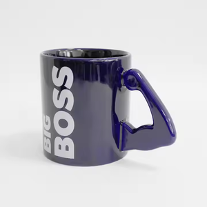 Creative Big <span class=keywords><strong>Boss</strong></span> Arm Tazas publicitarias de Cerámica Negro Blanco Café Té Agua Personalizar Taza impresa para regalos - Product Image 3