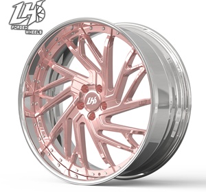 Cerchi in Lega Forgiati Cromati Concavi 2/3 Pezzi 21 22 24 26 28 Pollici Personalizza il LOGO Coprimozzo Flottante - Product Image 4