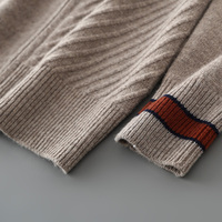 Pull en tricot personnalisé avec logo, cardigan en cachemire pour homme, col rond, veste en laine tricotée zippée pour homme, hiver